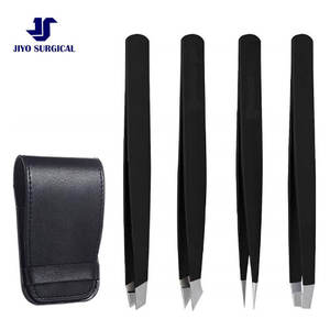 Ensemble de 4 pinces à épiler professionnelles pour sourcils, en acier inoxydable, précision, pointues, plates, kit de beauté et de soin - Product Image 2
