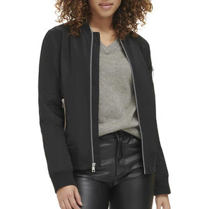Chaqueta Bomber Clásica de Otoño para Mujer, con Cierre, Resistente al Viento, Transpirable, Ecológica, de Lona, Corte Regular, Mangas Largas - Product Image 4