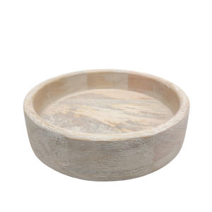 Ustensiles de cuisine bol de service de riz rond en bois avec doublure artisanat naturel bol de fruits et de soupe bol de riz élégant personnalisé - Product Image 1