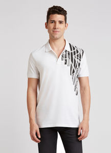 เสื้อโปโลผู้ชายผ้าฝ้าย100% เสื้อโปโลแขนสั้นลำลองสีป้องกันริ้วรอยกำหนดเองได้ - Product Image 3