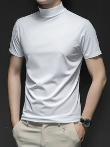 T-shirt de sport de couleur unie extra large pour hommes 100% coton tissu tricoté de haute qualité couleur unie de l'original - Product Image 1