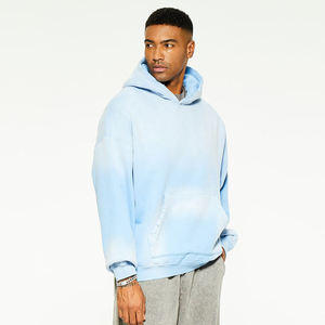 Sweat à capuche surdimensionné en coton épais de qualité supérieure pour homme, avec logo personnalisé, style vintage délavé, tie-dye - Product Image 6