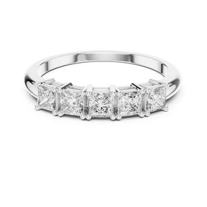 Anillo de Oro Amarillo de 18K con Diamante Talla Princesa para Mujer |   Joyería de Boda |   Diamante Cultivado Nuevo - Product Image 2