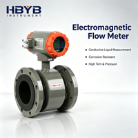 Alat Ukur Aliran Elektromagnetik Tipe Flens Baja Tahan Karat OEM Akurasi +/-0.5% Perlindungan IP65/IP67/IP68 untuk Air, Cairan, dan Slurry