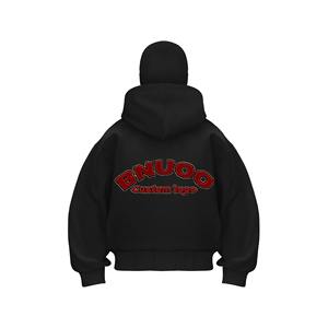 Men's Double Hood Hoodie with <b>Balaclava</b> and Zip Closure This stylish Double Hood Hoodie provides warmth and protection - Product Image 2