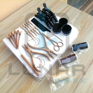 Innovadores alicates de extensión de cabello Microlink para un kit de herramientas de peinado rápido y fácil en color tostado con logotipo personalizado - Product Image 6