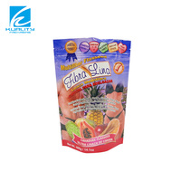 Gedroogd fruit verpakkingen op maat bedrukt aluminiumfolie hoge barrière stand-up pouch met ritssluiting Doypack hersluitbaar voedselveilig