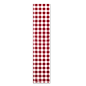 Deep Red <b>White</b> Plaid Cotton <b>Table</b> <b>Runner</b> for Wedding Christmas Birthday Party Decor - Product Image 6
