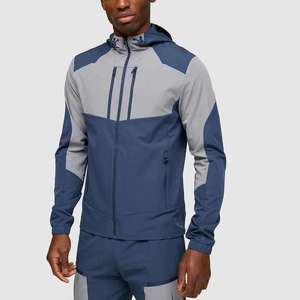 Conjunto Deportivo Index Apparel para Hombre, Color Azul Grisáceo, Bloques de Color, Manga Larga, con Capucha y Cierre de Cremallera, Estilo Deportivo Casual para Otoño - Product Image 3