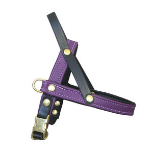 Customizable 100% Genuine Ultralight Leather <b>Dog</b> <b>Harness</b> Handmade Adjustable for <b>Small</b> & Large <b>Dogs</b> Breathable Design - Product Image 3