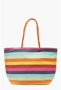 Vente en gros, sacs fourre-tout en coton à rayures, tendance, personnalisé, sac de Shopping lourd imprimé, sac de plage en toile avec poignée en corde - Product Image 3