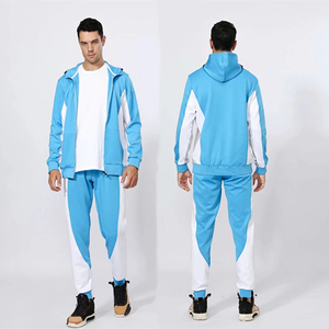 <b>Running</b> Tracksuit Hooded Zip Sports Jackets Pants Outdoor Jogging Sweater <b>Trousers</b> Basketball Football Training Suit - Product Image 4