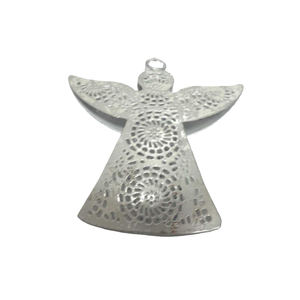 Árbol colgante de pared de lavado blanco de estrella colgante de hierro de tamaño mediano para decoración del hogar y Navidad al por mayor a granel - Product Image 6