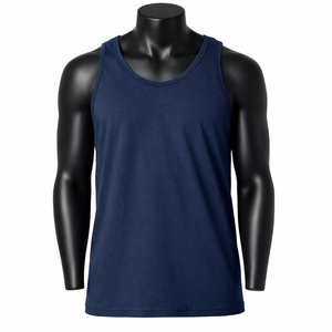 Camiseta sin mangas de secado rápido para hombre, transpirable, para entrenamiento, gimnasio, deportes, con logo personalizado, proveedor mayorista - Product Image 1