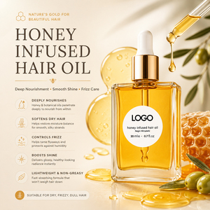 Huile capillaire infusée au miel en gros, traitement nourrissant en profondeur pour cheveux secs et crépus, sérum capillaire léger non gras 120ml - Product Image 4