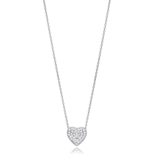 Colgante de Piedra de circón con diseño de corazón delicado, joyería de plata de ley 925 hecha a mano turca - Product Image 5