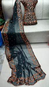 Vestido de Trabajo Gota de Acrílico de Edición Limitada para Mujer, Salwar Kameez Hecho a Mano con Adornos, Corte Regular, para Fiestas, Ropa India y Pakistaní - Product Image 5