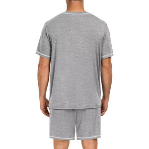 Nueva llegada de alta calidad de los hombres de diseño de moda llano teñido adecuado correr streetwear comodidad hombres conjunto corto - Product Image 2