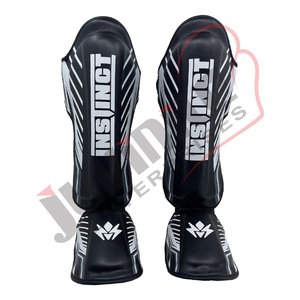 Protector de Espinilla y Pie de Piel Sintética Panther Personalizado al por Mayor para Kick Boxing, Muay Thai, Entrenamiento de MMA, Ofrece Protección - Product Image 1