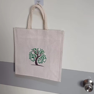 ถุงผ้าแคนวาสทำจากผ้าฝ้ายทนทานสำหรับพกพาใช้ในชีวิตประจำวันเป็นมิตรกับสิ่งแวดล้อมใช้ซื้อของร้านขายของชำ - Product Image 1