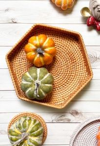 ถาดอาหารเครื่องเสิร์ฟอาหารดีไซน์แบบได้รับความนิยมถาดรองอาหารขนมหวายสำหรับใช้ในร้านอาหาร - Product Image 6