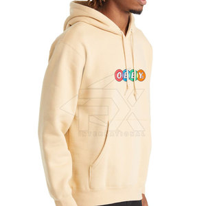 2024 vente directe d'usine hommes broderie sweats à capuche Logo personnalisé couleur unie hommes broderie sweats à capuche - Product Image 3