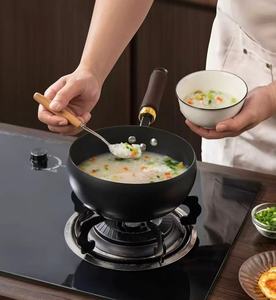 9.45 inch Non Stick Milk <b>Pot</b>, No Coating Non-Stick Big Belly Stew <b>Pot</b>, Kitchen Cookware for Soup, Pasta, <b>and</b> Sauce, Easy to Clea - Product Image 5