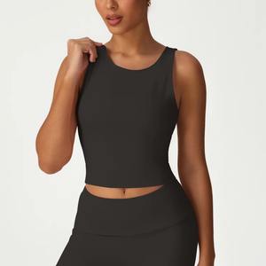 Top Deportivo de Yoga sin Mangas, Transpirable y Personalizado, para Mujer, Top Corto para Fitness, Running, Ejercicio, Ropa Deportiva - Product Image 4