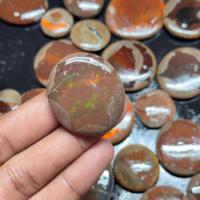 Cabochon en vrac d'opale de feu mexicaine de qualité AAA Belles pierres précieuses de guérison de haute qualité dans toutes les tailles en forme de mélange vert