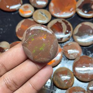 Cabujón suelto de ópalo de fuego mexicano de grado AAA, hermosas piedras preciosas curativas de alta calidad en todos los tamaños, forma de mezcla verde - Product Image 2