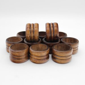 Anillos para Servilletas de Madera Maciza Modernos de Alta Calidad para Mesa de Comedor, Hechos a Mano, Ecológicos, Ancho Personalizable, Accesorios de Mesa - Product Image 2