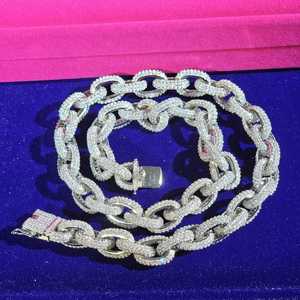 Cadena de Lujo de Plata de Ley 925 con Baño de Rodio de Alto Brillo, Estilo Gota, con Diamantes de Moissanita VVS, Unisex, para Uso Diario - Product Image 4