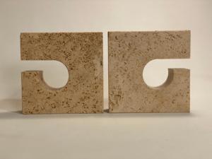 Sujetalibros cuadrados de piedra Natural de lujo hechos a mano ónix mármol travertino decorativo hogar Oficina biblioteca organizador esculturas - Product Image 3