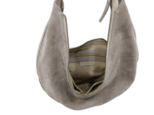 Phong cách màu be Màu sắc Công suất trung bình ngoài trời làm bằng tay da lộn <span class=keywords><strong>Slouch</strong></span> <span class=keywords><strong>Shoulder</strong></span> Tote túi rộng rãi Hobo phong cách túi xách cho phụ nữ - Product Image 3