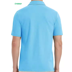 Casual Wear Men Light Blue Polo <b>Shirts</b> Hot Selling New Design Custom Logo Solid <b>Color</b> Breathable Polo <b>Shirts</b> - Product Image 3