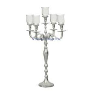 Grand candélabre classique en métal poli miroir de qualité exclusive Candélabre éclaircissant standard pour l'intérieur et l'extérieur - Product Image 4