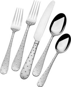 Couverts modernes et écologiques en acier inoxydable couverts de salle à manger polis miroir Passe au lave-vaisselle - Product Image 1