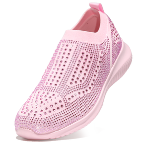 <span class=keywords><strong>Zapatillas</strong></span> Deportivas Ligeras e Impermeables para <span class=keywords><strong>Mujer</strong></span>, con Pedrería, Elásticas, Tejidas, Brillantes, Casuales, para Fiesta y Caminar - Product Image 1
