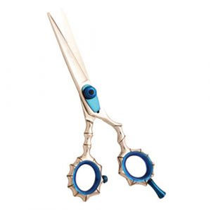 กรรไกรตัดผม Precision Blue-Gem รุ่น Elite Sculpted  กรรไกรตัดผม Blue Halo ระดับมืออาชีพ  กรรไกรตัดแต่งทรงผม Artisan Edge - Product Image 1