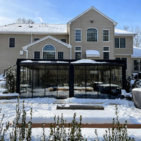 Pérgola Bioclimática Motorizada de Aluminio a Medida con Drenaje Oculto, Rejilla Abatible, Alta Capacidad de Carga, Resistente a la Nieve ISO para Patio