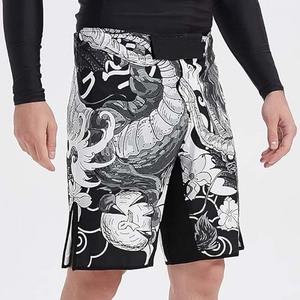 Mens Training Boxing <b>Shorts</b> MMA BJJ Trunks Kickboxing Fight Wear for <b>Grappling</b> Fitness Muay Thai No Gi Activewear Stretch - Product Image 4