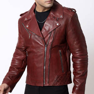 Veste en cuir pour hommes de haute qualité couleur attrayante prix d'usine disponible différentes tailles de veste en cuir pour hommes - Product Image 5