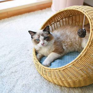 MEILLEUR PRIX Lit pour animaux de compagnie en rotin Blue Lotus 2025, fauteuil pour animaux de compagnie artisanal, élégant et durable pour un usage quotidien - Product Image 2