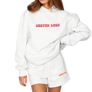 Ensemble deux pièces décontracté pour femme été 2026, ensemble assorti, coton respirant écologique, sweat-shirt et short à vendre - Product Image 1