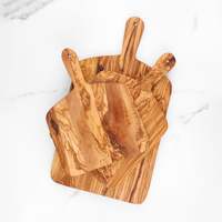 Planches à découper rectangulaires en bois d'olivier écologiques, blocs à hacher avec poignée, épaisseur 2,0 cm, durables, multifonctionnelles, faciles à utiliser