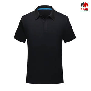 RYAN PRO GEAR Custom Men's Polo <b>Shirts</b> Front Custom Logo Anti-Wrinkle Knitted Viscose/Polyester Fabric <b>Half</b> Sleeve OEM Service - Product Image 3