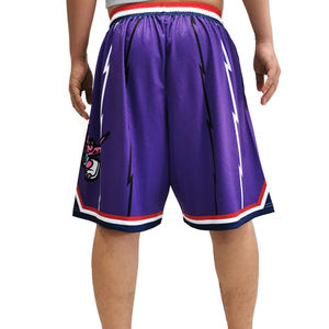 Pantalones cortos de baloncesto de diseño de nuevo patrón personalizados hechos en fábrica, pantalones cortos de baloncesto de longitud media con cintura elástica para adultos - Product Image 4