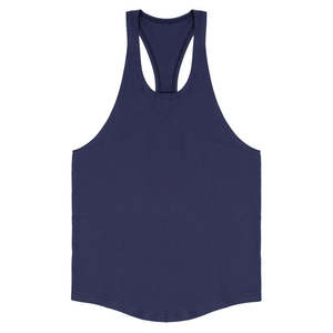 Vente en gros, débardeur de sport décontracté sans manches pour homme, logo personnalisé, polyester et coton, uni, respirant, séchage rapide - Product Image 4