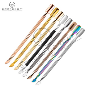 2024 Écologique Personnalisable Nail Cuticule Poussoir En Acier Inoxydable Manucure Pédicure Outil Pédicure Nettoyant - Product Image 2