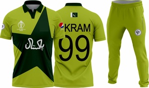Sublimación personalizada Impresión digital Cricket Uniformes Pakistán Winning Cricket Worldcup Jersey con pantalón - Product Image 3